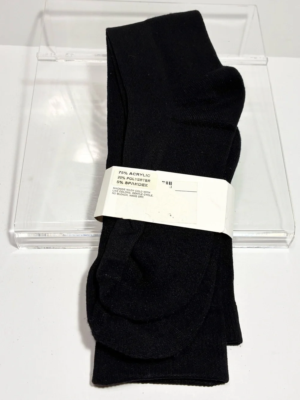 Anne Klein Black Boot Socks Rib Knit Women’s Size 9-11